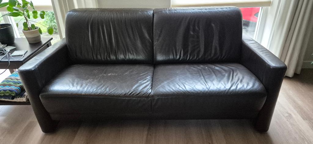 Leren bank, Ophalen, Gebruikt, 150 tot 200 cm, Driepersoons