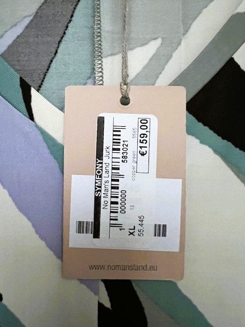 Nieuw No Man’s Land lange jurk XL lila bruin sage viscose, No Man’s Land, Maat 46/48 (XL) of groter, Nieuw, Onder de knie