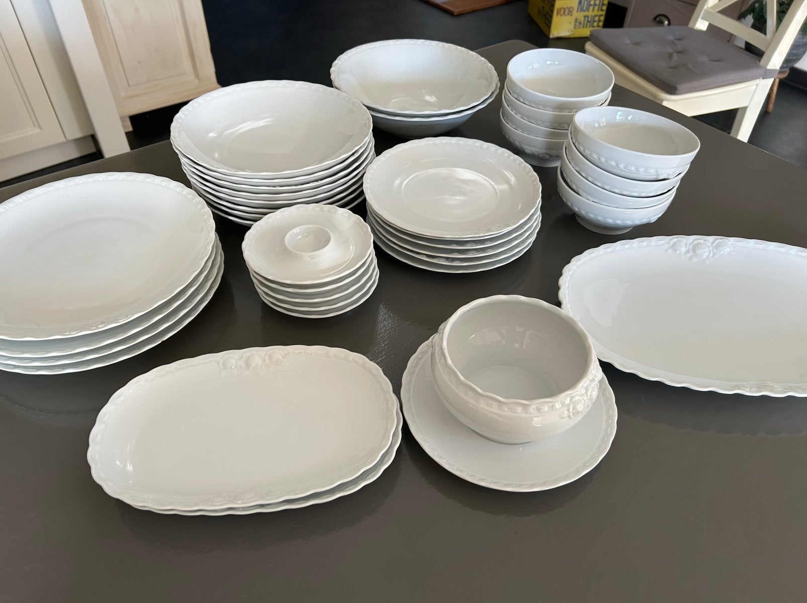 Eetservies wit, Ophalen, Porselein, Overige stijlen, Bord(en)