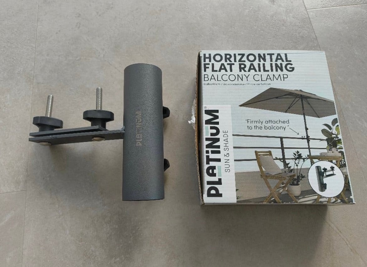Platinum Balcony Clamp voor parasol - balkonklem, Tuin en Terras, Parasols, Ophalen of Verzenden, Zo goed als nieuw, Minder dan 1 meter