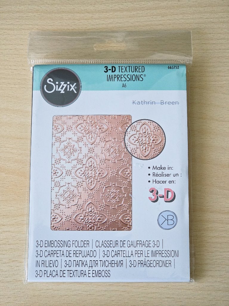 Sizzix 3-D Textured Impressions - Ornamental Motif, Hobby en Vrije tijd, Ophalen of Verzenden, Nieuw, Frame of Mal, Sizzix