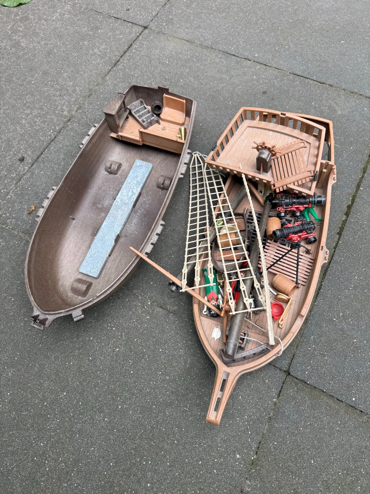 Playmobil Piratenschip (niet compleet) - voor onderdelen, Ophalen of Verzenden, Gebruikt, Los playmobil