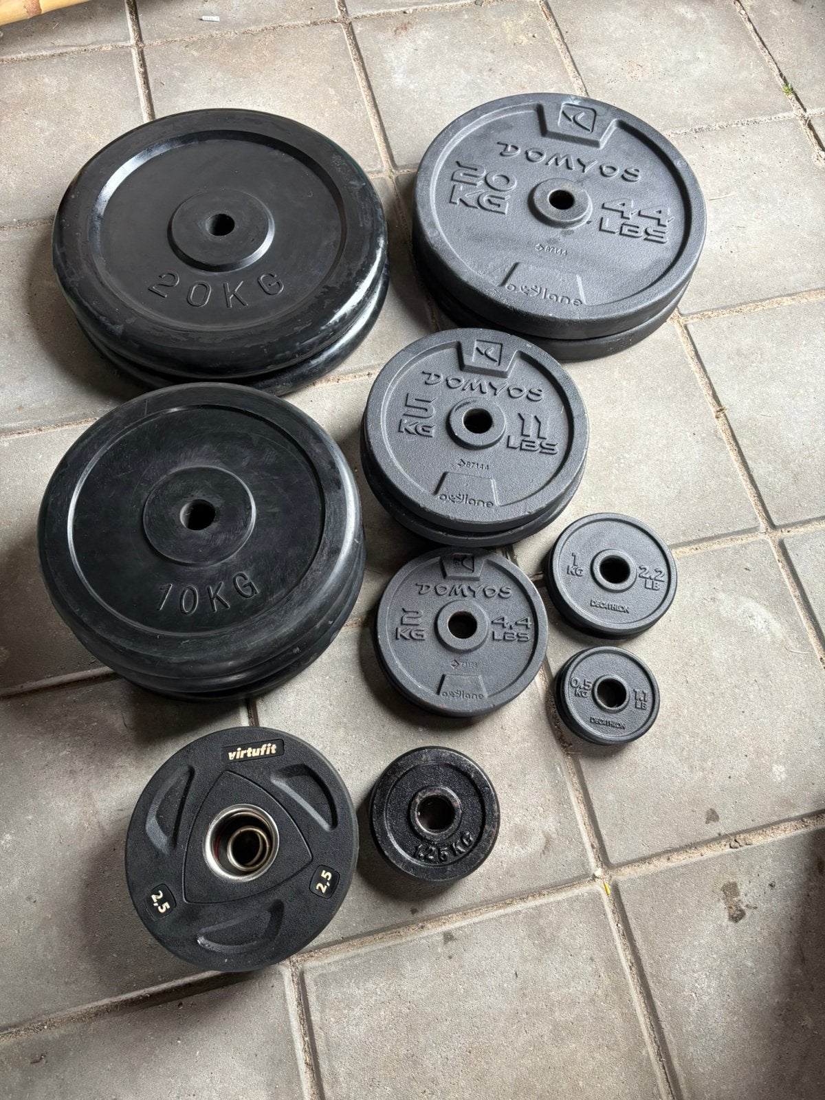 Complete Halterset 170 kg (30 mm) - Halterstang + Schijven, Sport en Fitness, Ophalen, Zo goed als nieuw, Halterset