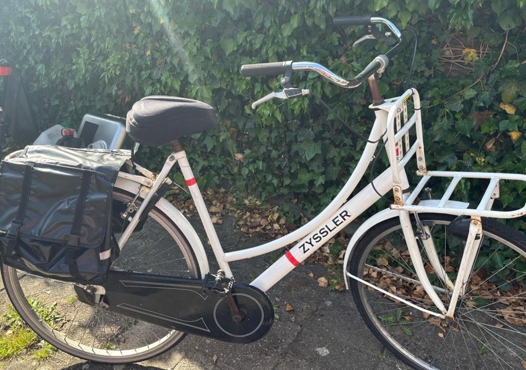 Zyssler Damesfiets met voordrager en fietstassen, Fietsen en Brommers, Velgrem, 50 tot 53 cm, Ophalen, Overige merken