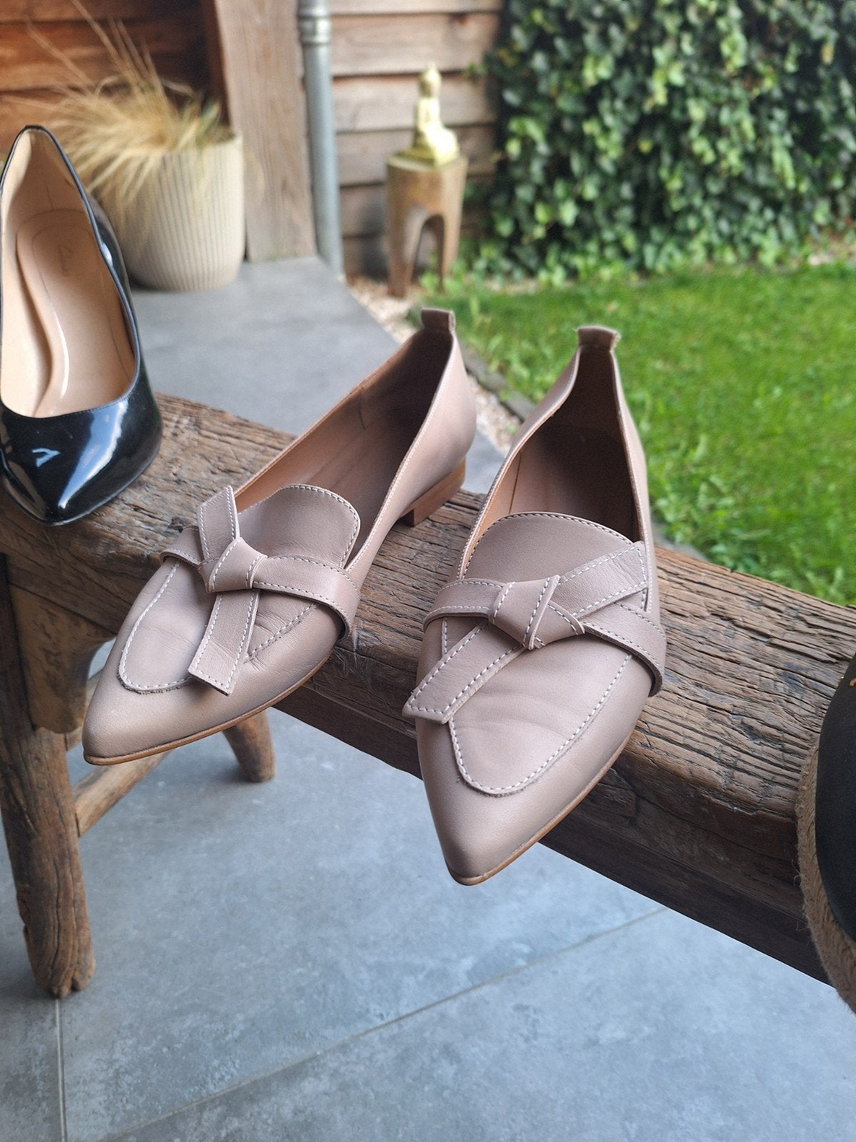 Flatteted lederen loafers maat 39, Ophalen of Verzenden