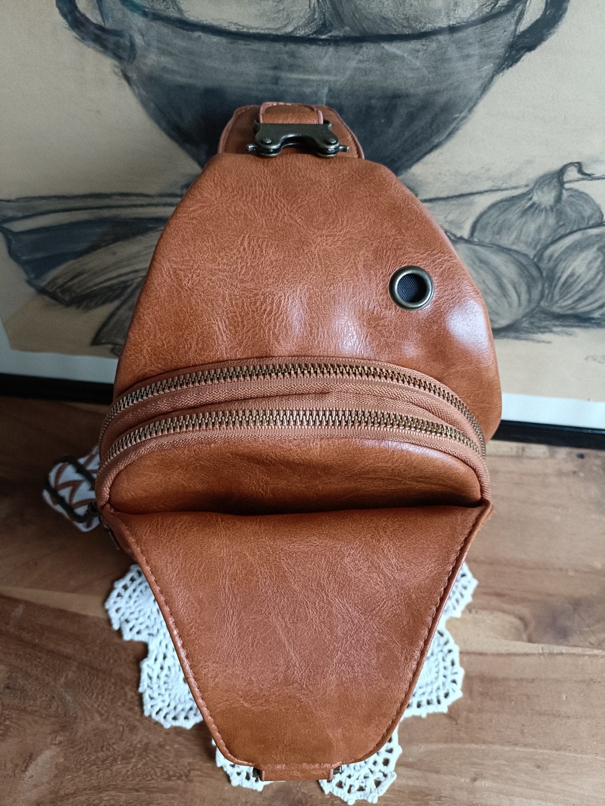 Foto 4 van Bruine sling bag met verstelbare band Weixier