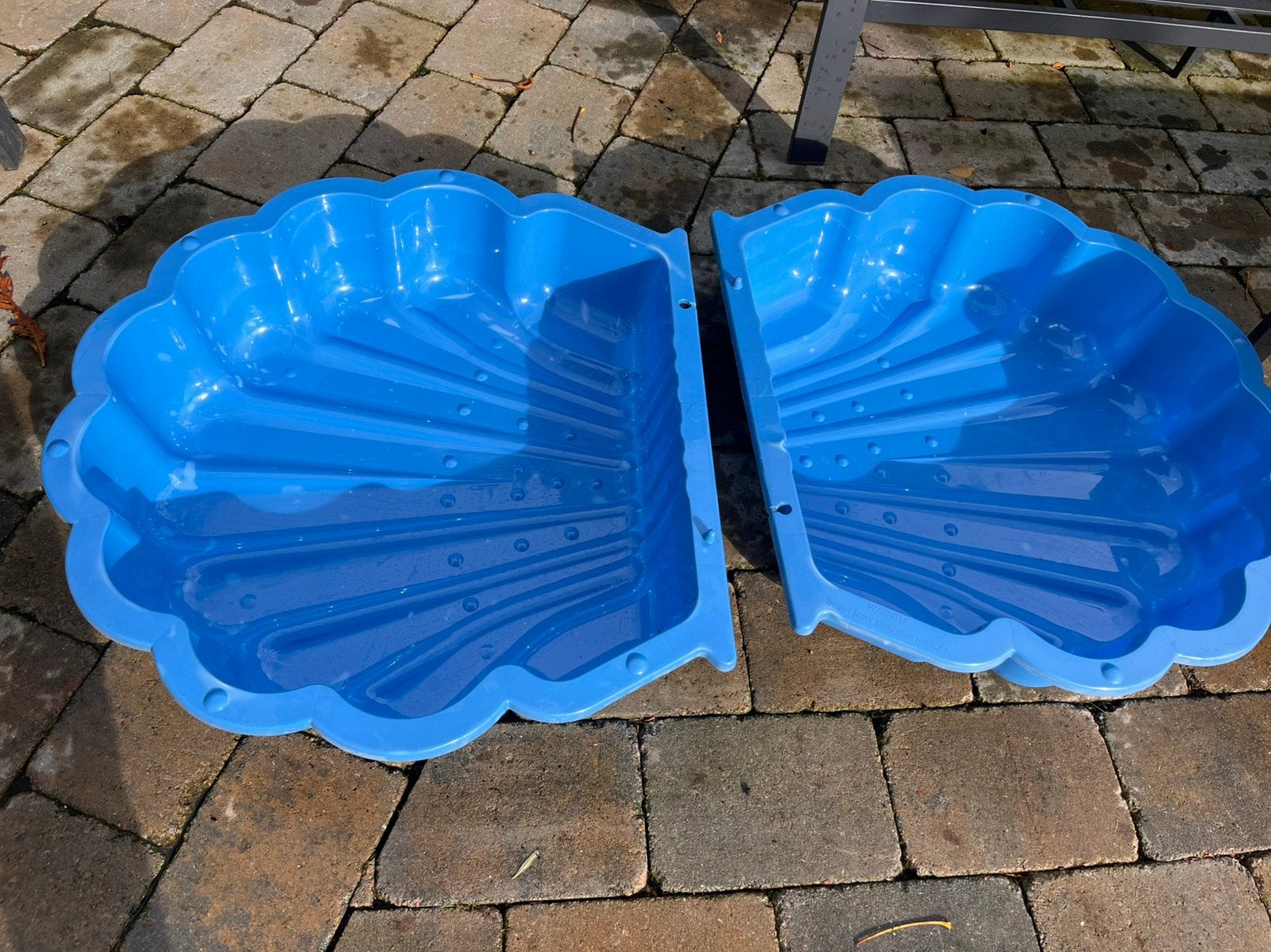 Blauwe schelp zandbak/zwembad voor kinderen, Ophalen, Gebruikt