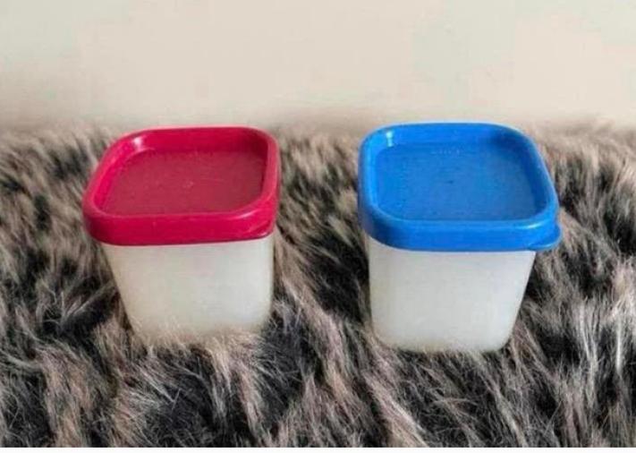 Tupperware vierkante mini potjes, Ophalen of Verzenden, Zo goed als nieuw, Overige typen