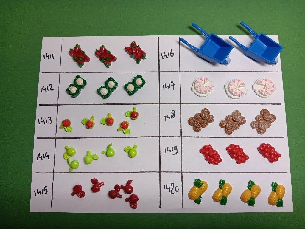 Playmobil Eten #02 Appel Tomaat Taart Ananas Bloemkool, Verzenden, Gebruikt, Losse onderdelen