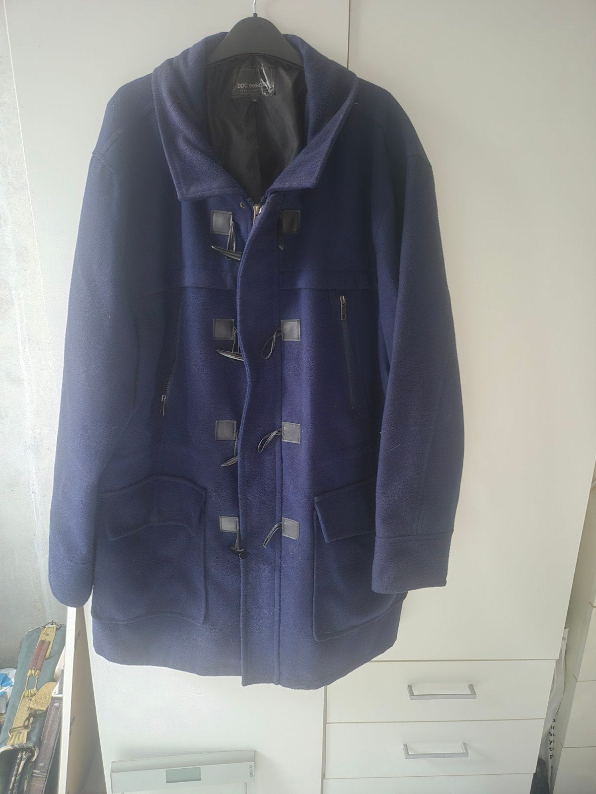 Nette herenjas - Donkerblauw met toggle sluiting, Ophalen, Bonprix Collection, Blauw, Maat 56/58 (XL)