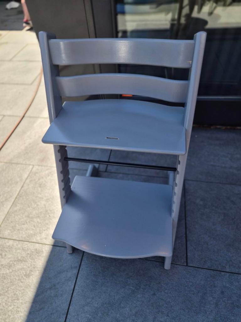 Stokke stoel Trip Trap lichtgrijs, Ophalen, Gebruikt, Meegroeistoel