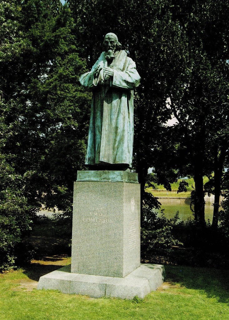 Naarden – Standbeeld Comenius., Ophalen of Verzenden, 1980 tot heden, Ongelopen, Noord-Holland