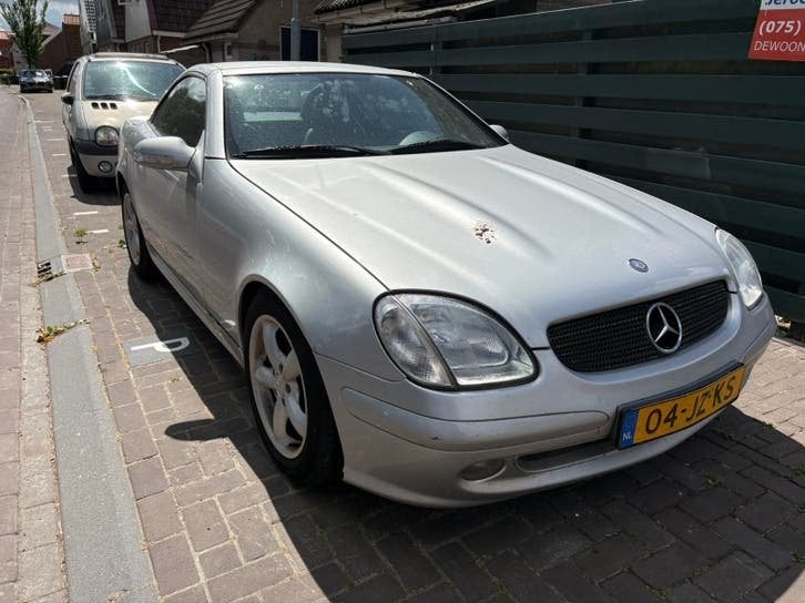 Mercedes-Benz SLK 2.0 Slk200 Kompr Roadster 2001 Grijs, Auto's, 1998 cc, Achterwielaandrijving, 4 cilinders, Cabriolet