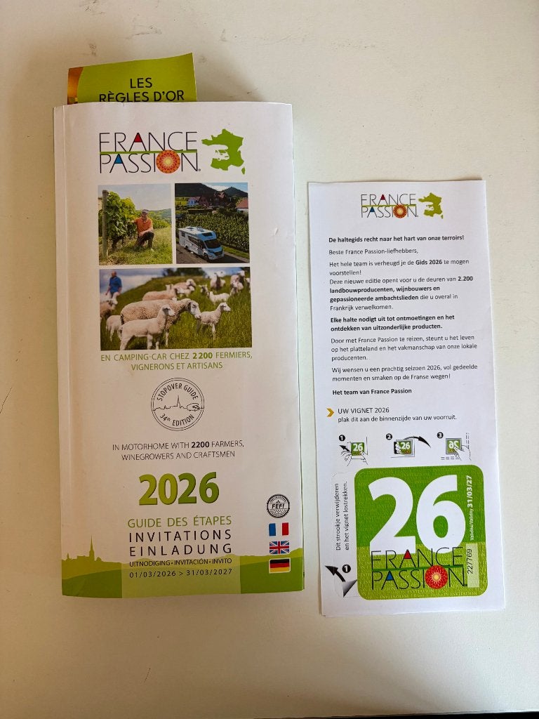 France Passion2026 campergids en vignet, Overige merken, Nieuw, Ophalen of Verzenden, Campinggids