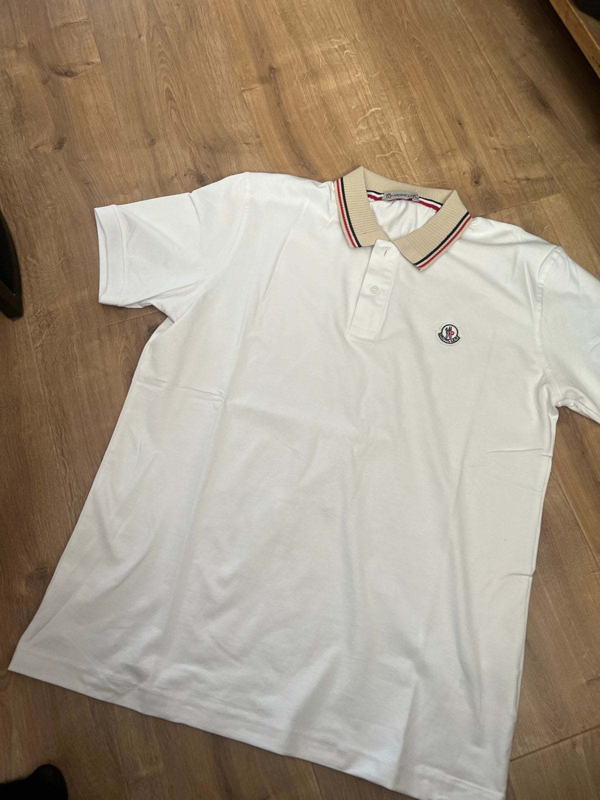 Moncler Polo Shirt - Maat XXL, Ophalen of Verzenden, Zo goed als nieuw, Overige maten, Wit