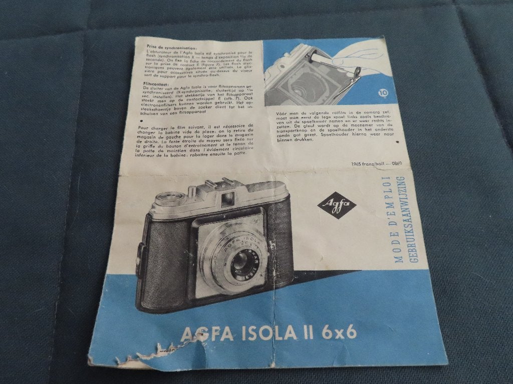 Agfa Isola 2 6x6 camera gebruiksaanwijzing, Ophalen of Verzenden, Gebruikt, Compact, Overige Merken