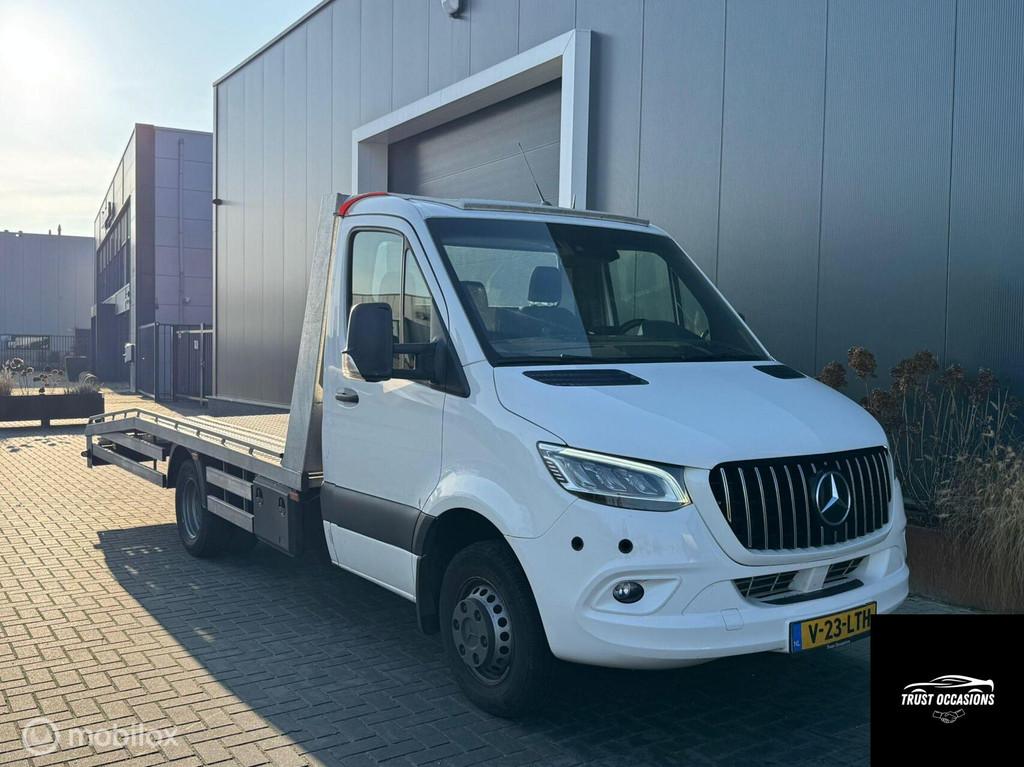 Mercedes Sprinter Takelwagen V6 3.0 319 luchtvering carplay, Auto's, Automaat, Gebruikt, Euro 6, 190 pk