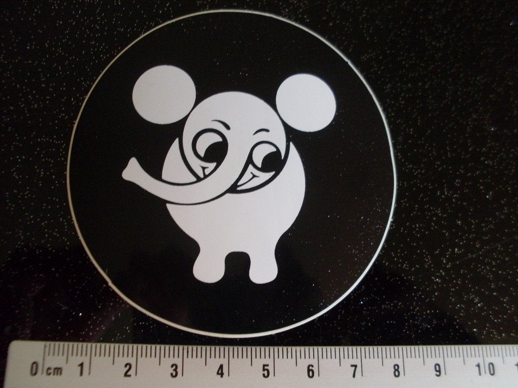sticker autofood zwart wit logo olifant, Verzenden, Zo goed als nieuw, Merk