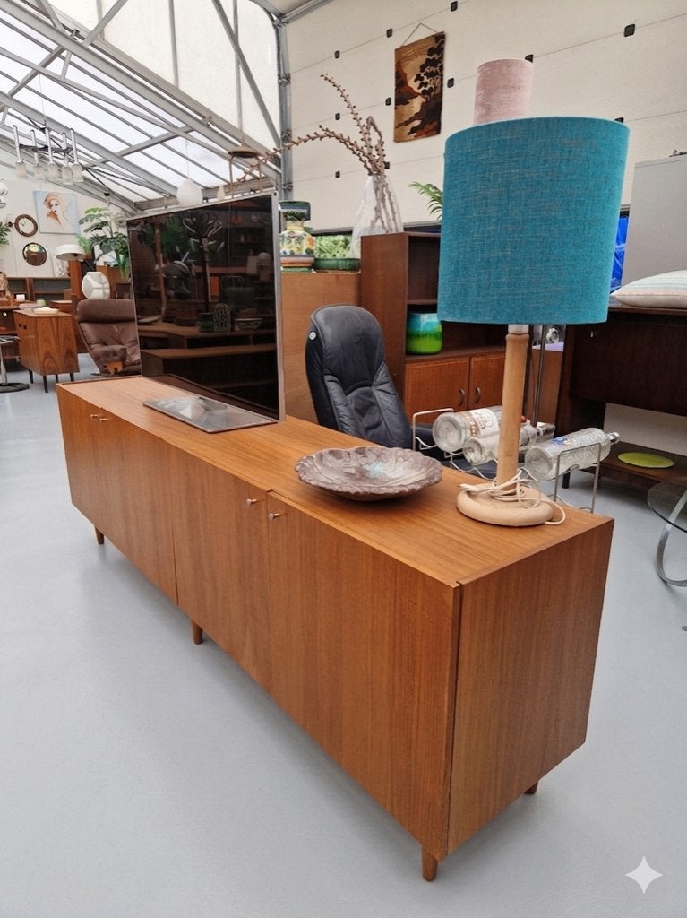 Vintage dressoir/TVmeubel, 220cm, Ophalen, ., 200 cm of meer, .