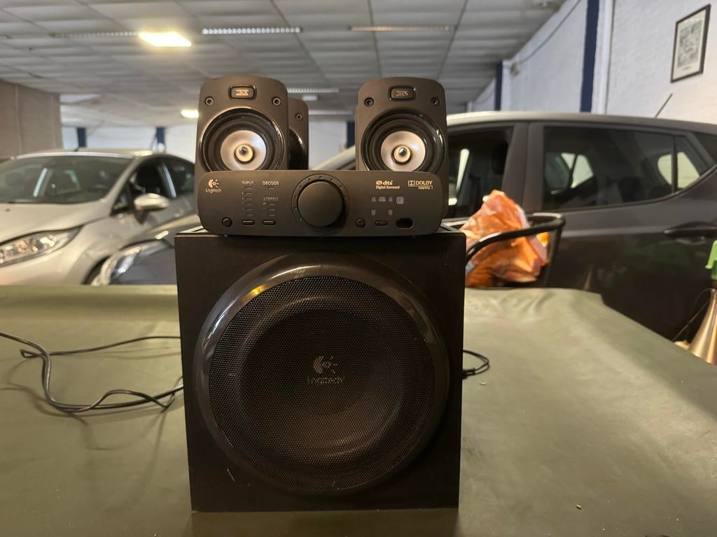 Logitech Z-5500 Digital 5.1 Surround Sound Systeem, Overige merken, Gebruikt, Ophalen of Verzenden, Complete surroundset