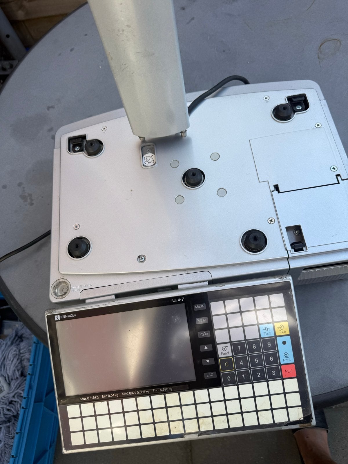 Ishida UNI-7 Kassasysteem met Weegschaal, Ophalen of Verzenden, Gebruikt, Winkelweegschaal, Digitaal