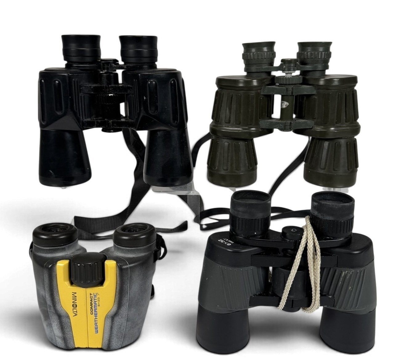 Set van 4 vintage verrekijkers – Minolta en Pallas, Ophalen of Verzenden, Zo goed als nieuw, 20x of meer, Overige typen