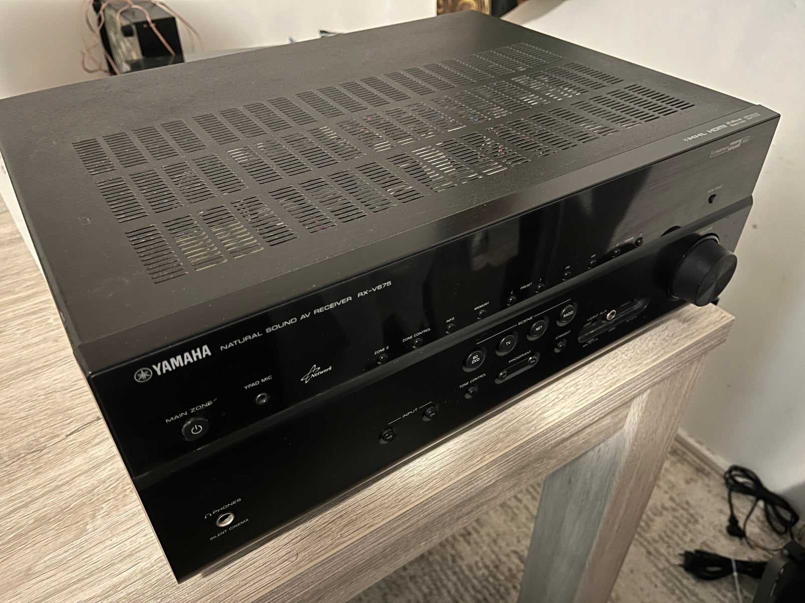 YAMAHA RX-V675 AV Receiver Natural Sound, Audio, Tv en Foto, Versterkers en Receivers, Ophalen, Zo goed als nieuw, 120 watt of meer