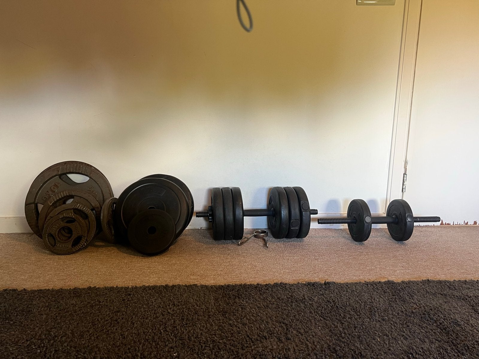 Complete Home Gym – Bench Press, Preacher Curl & Gewichten, Ophalen, Gebruikt, Krachtstation, Armen