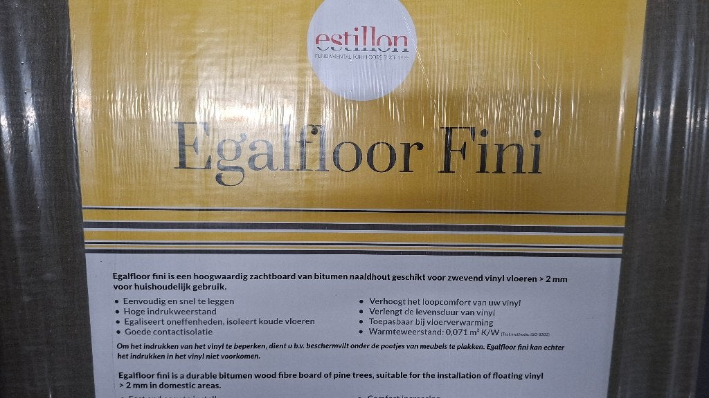 Estillon Egalfloor FINI Zachtboard voor zwevend vinyl vloer, Huis en Inrichting, Ophalen, ,, Overige typen, Nieuw
