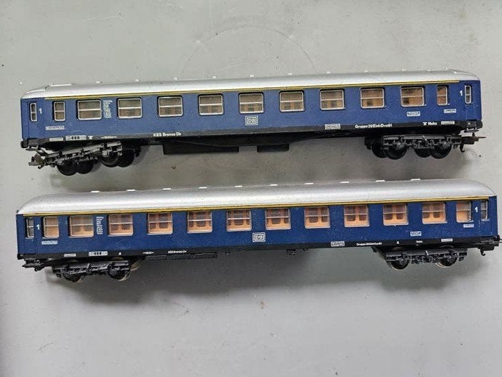 Lima HO Treinwagon Set - Blauw DB, Gebruikt, Gelijkstroom, Wagon, Ophalen of Verzenden
