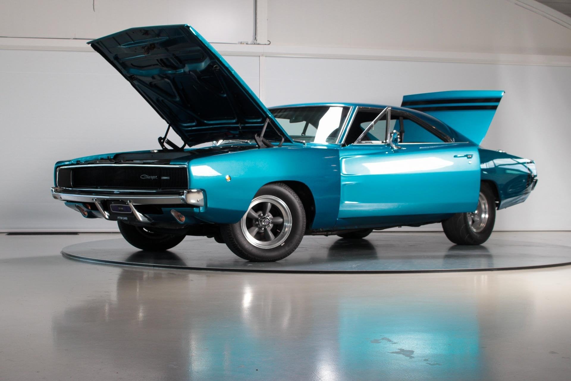 Dodge Charger Automatic, Auto's, Oldtimers, Achterwielaandrijving, Blauw, Leder, Dodge