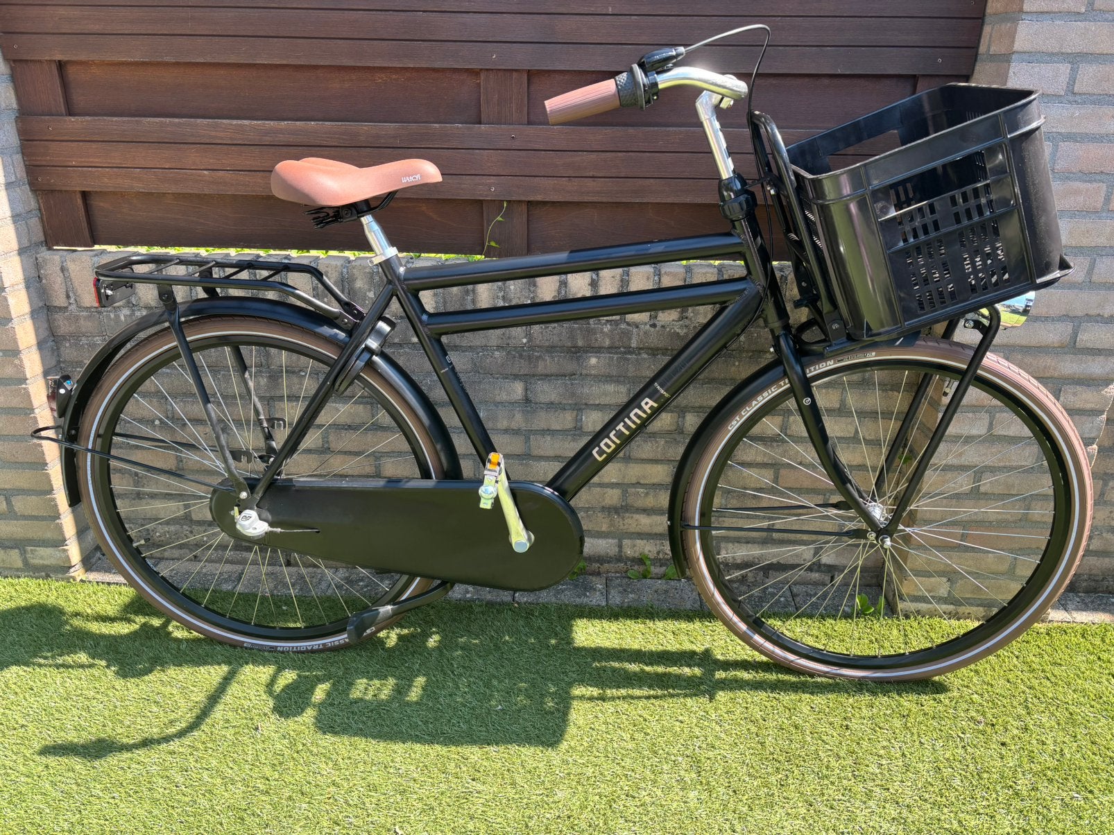 Cortina 28 inch Jet Black Matt zwart mat frame maat 57, Fietsen en Brommers, Fietsen | Heren | Herenfietsen, Terugtraprem, Versnellingen