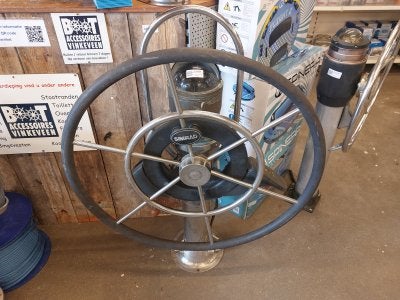 RVS Stuurstand met stuurwiel en automaat, Watersport en Boten, Bootonderdelen, Gebruikt