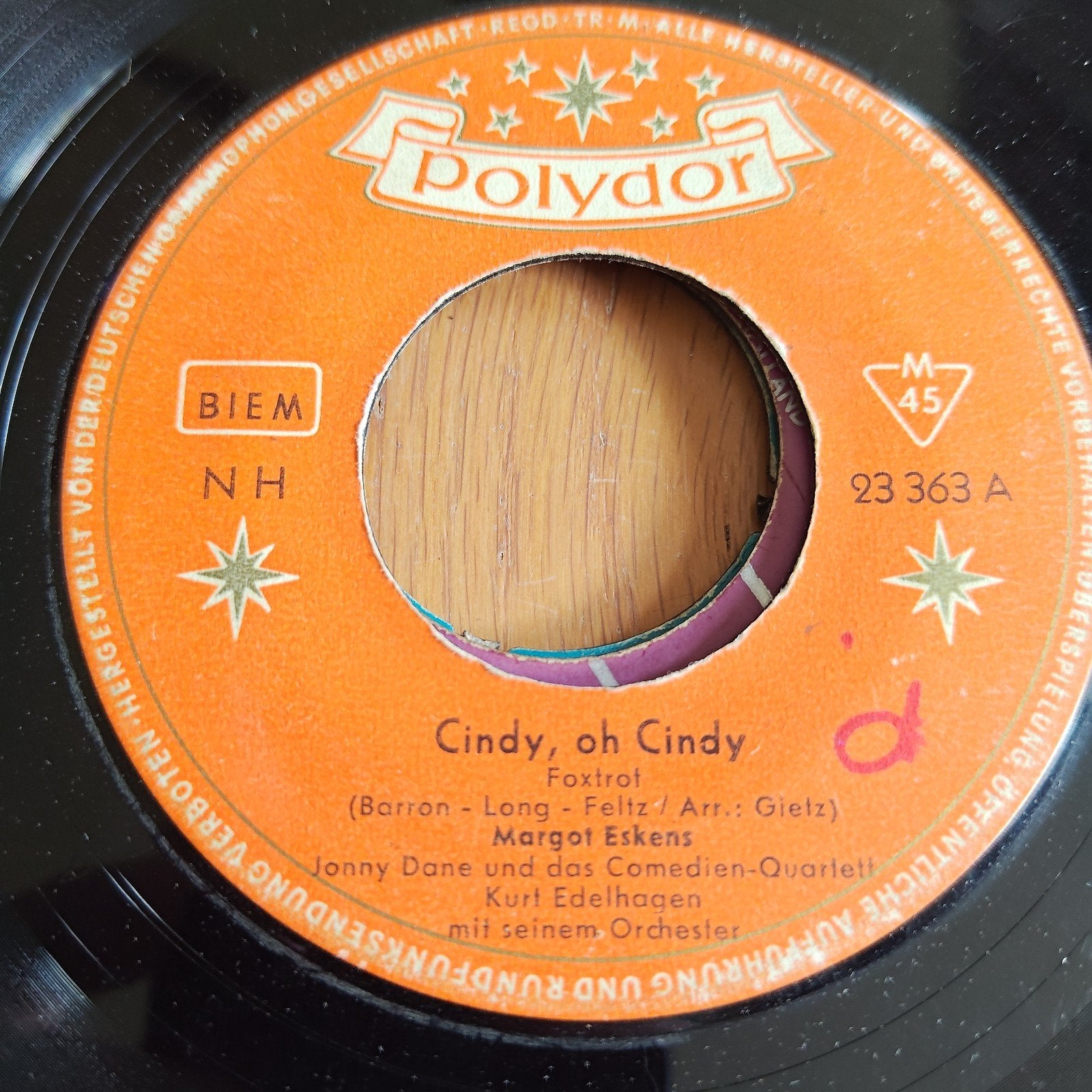 Margot Eskens - Cindy, oh Cindy (Polydor 23 363 A), Gebruikt, 7 inch, EP, Schlager