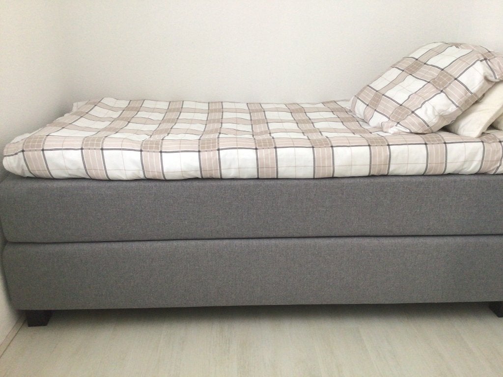 Boxspring, Ophalen, 90 cm, Eenpersoons, Zo goed als nieuw