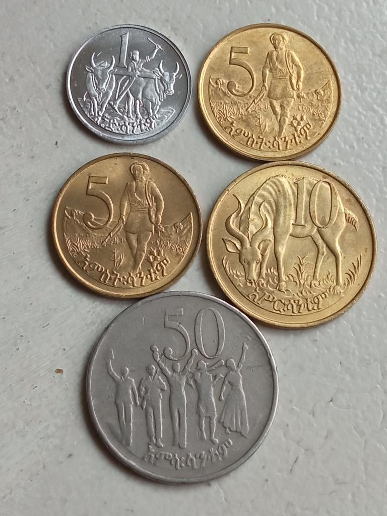 Ethiopië lotje munten., Ophalen of Verzenden, Overige landen, Setje