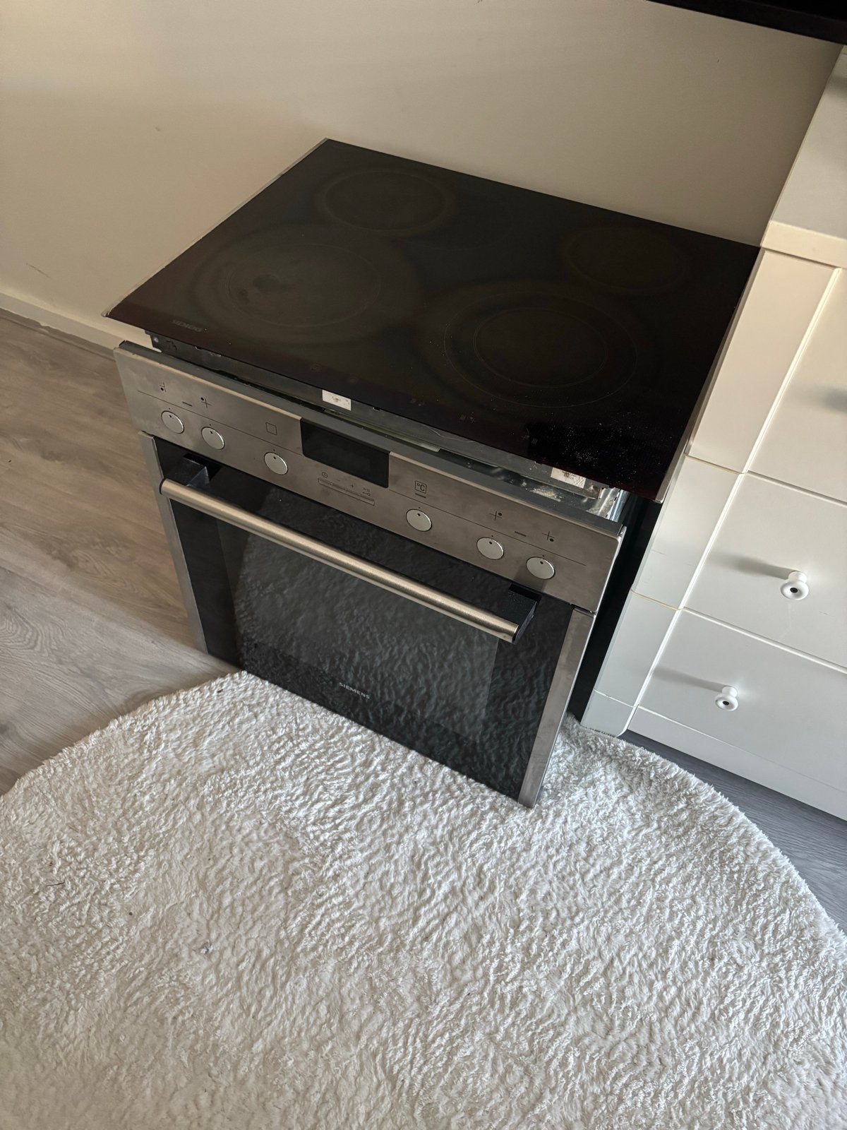 Siemens Inductie Kookplaat met Oven - Gebruikt, Ophalen, Gebruikt, Hete lucht, 60 cm of meer