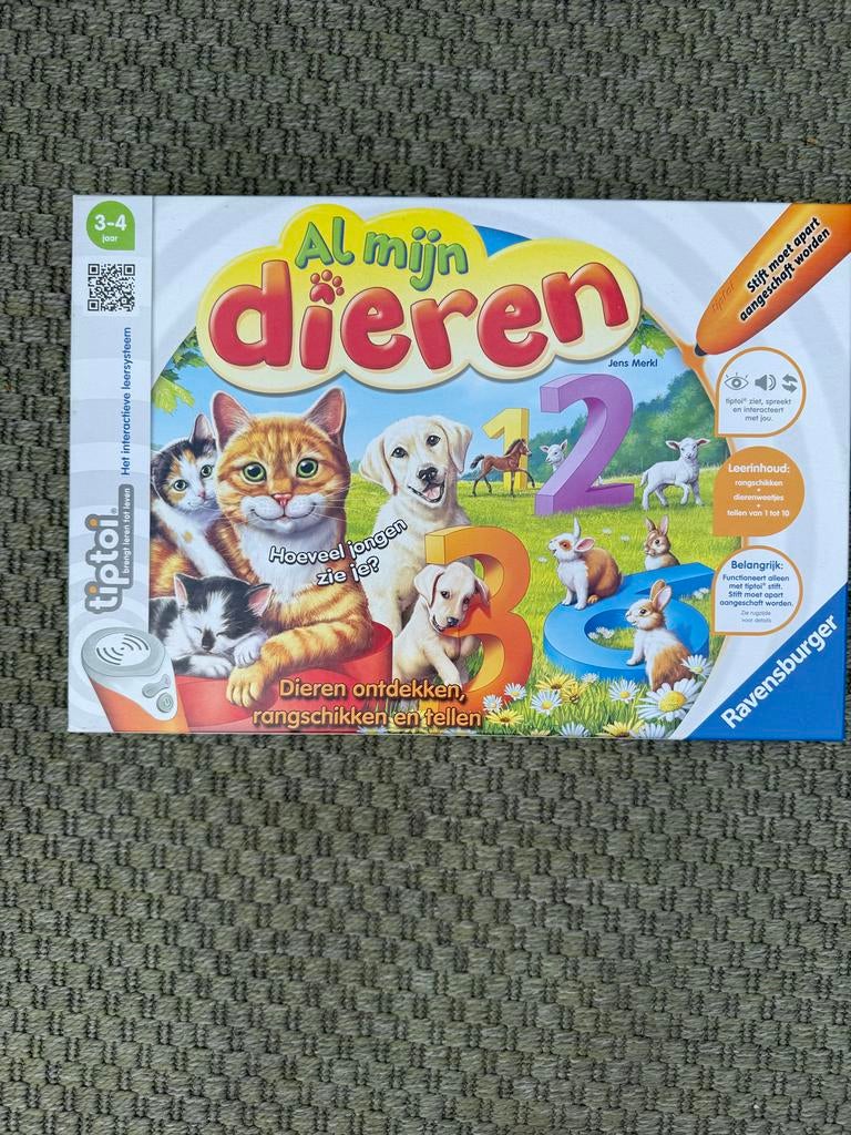 Ravensburger tiptoi Al mijn dieren (nieuw), Kinderen en Baby's, Speelgoed | Educatief en Creatief, Ophalen of Verzenden, Nieuw