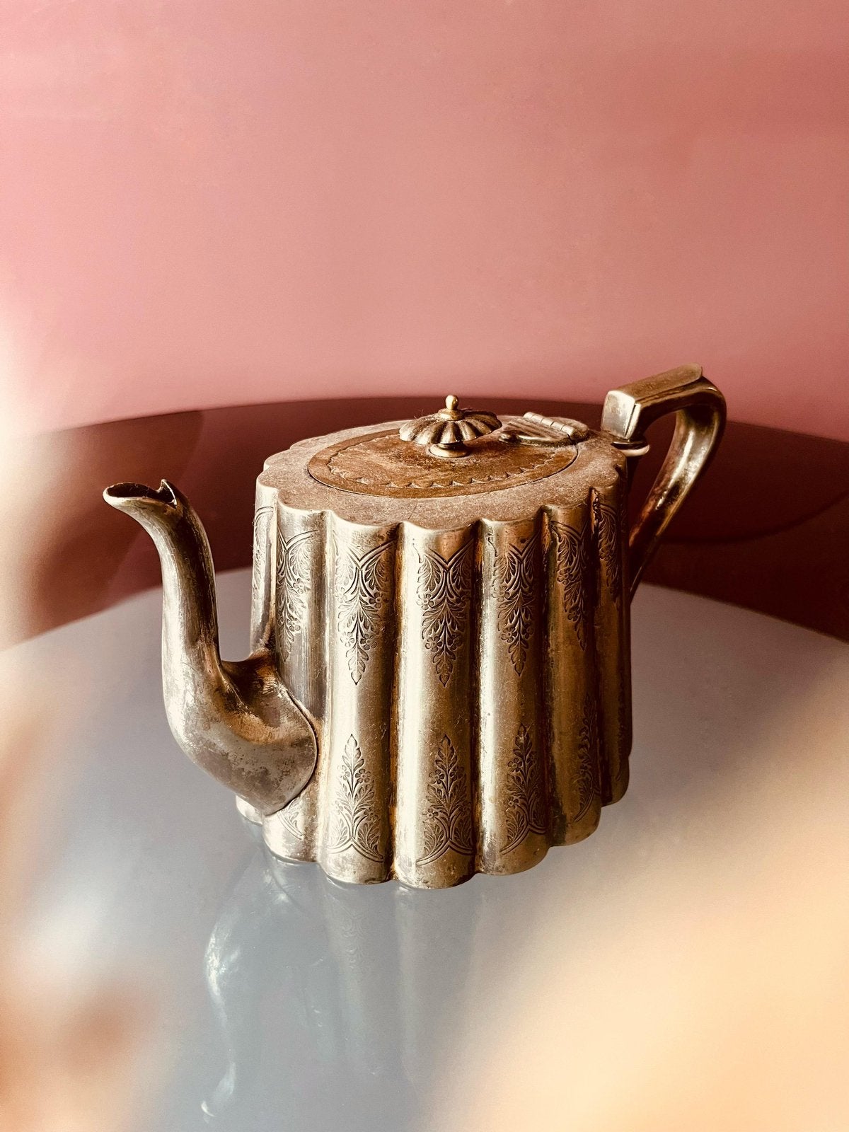 VERZILVERD KOFFIE-/THEEPOTJE ART DECO, Antiek en Kunst, Ophalen of Verzenden
