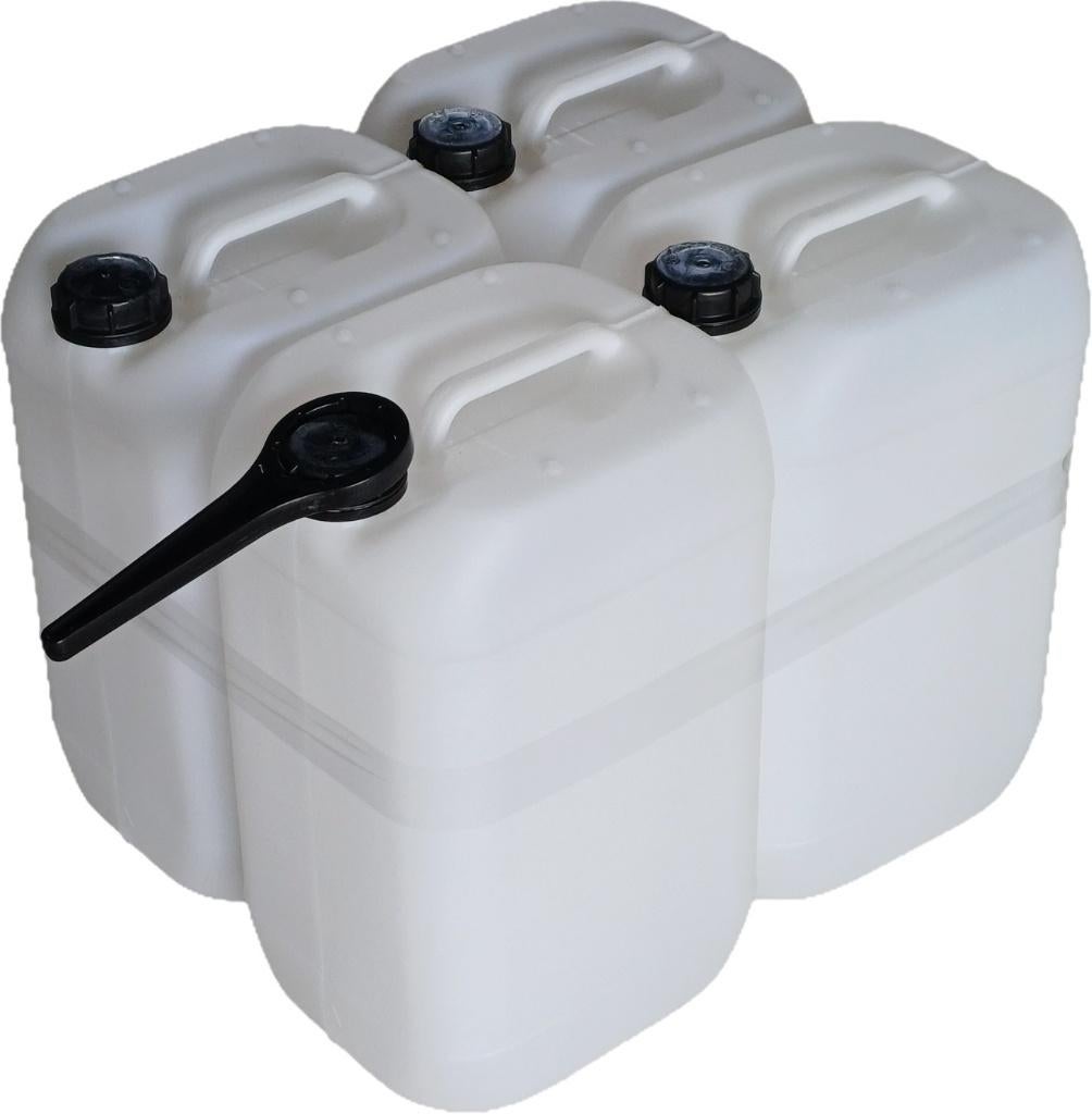 4 x 25 liter Jerrycan met slotdop en dopsleutel incl. verzen, Auto diversen, Ophalen