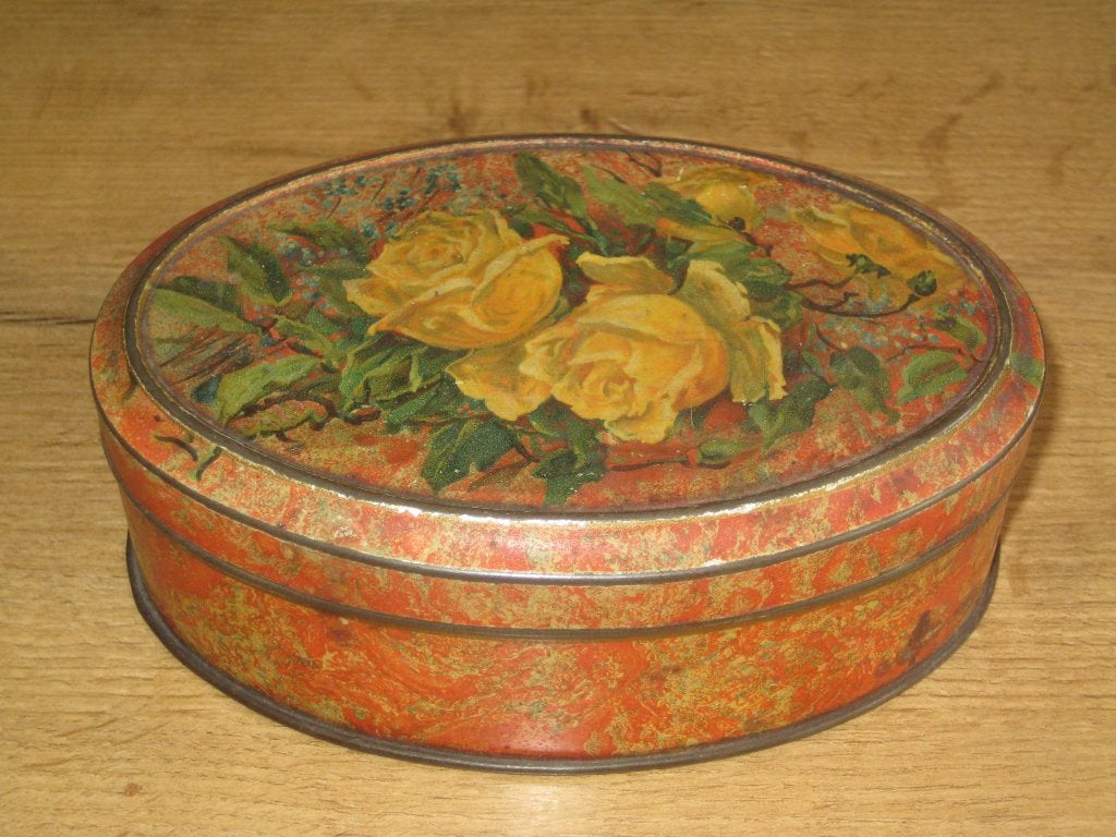 oud blikje pette wormerveer cacaopoeder (gele rozen), Verzamelen, Ophalen of Verzenden, Zo goed als nieuw, Overige