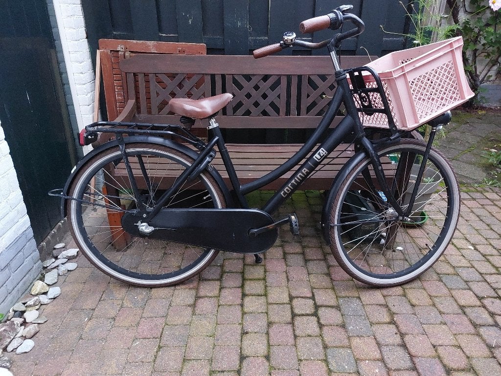 Fijne Cortina U4 transport fiets meisje 26 inch, Terugtraprem, Gebruikt, Versnellingen, Cortina