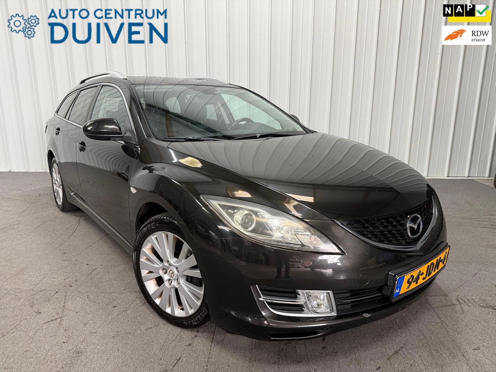 Mazda 6 Sportbreak 1.8 TS | Nieuw APK | Trekhaak | Airco, Voorwielaandrijving, Stof, Gebruikt, Zwart