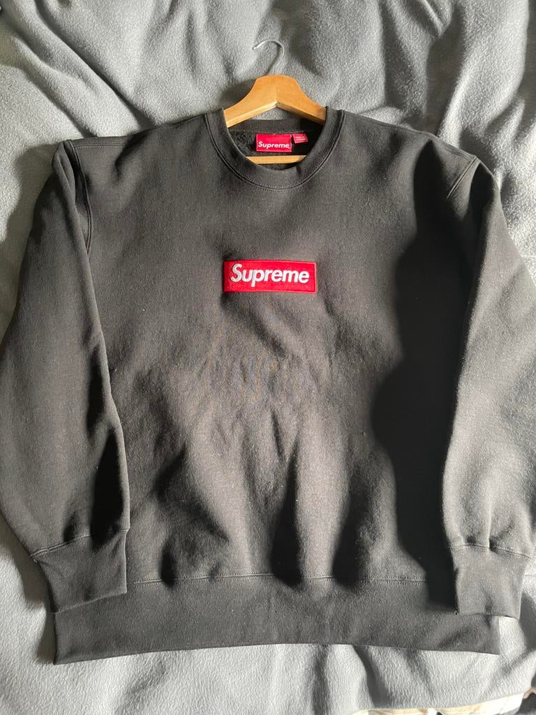 Supreme box logo crewneck L, Ophalen of Verzenden, Nieuw, Maat 52/54 (L), Zwart