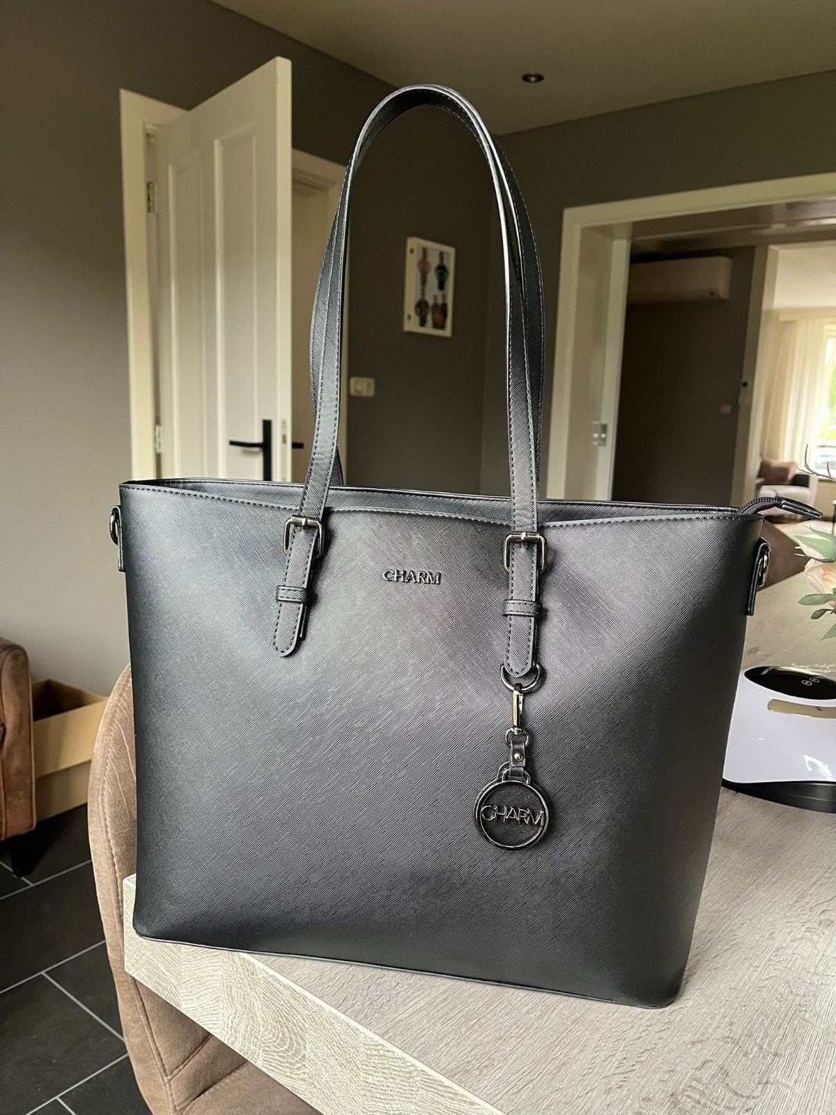 Charm London Birmingham Shopper handtas schooltas  zwart, Ophalen, Zo goed als nieuw, Zwart, Shopper
