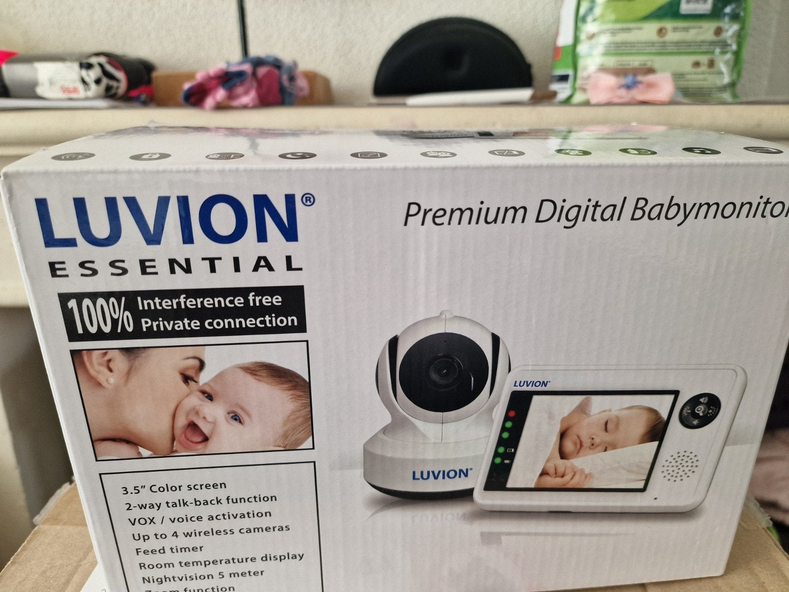 Luvion Essential Premium Digitale Babyfoon, Kinderen en Baby's, Ophalen, Gebruikt, 250 meter of meer, Camera