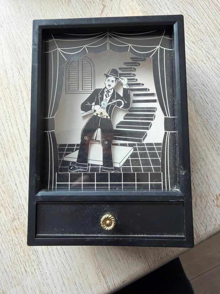 Retro charlie chaplin speeldoosje, Ophalen of Verzenden