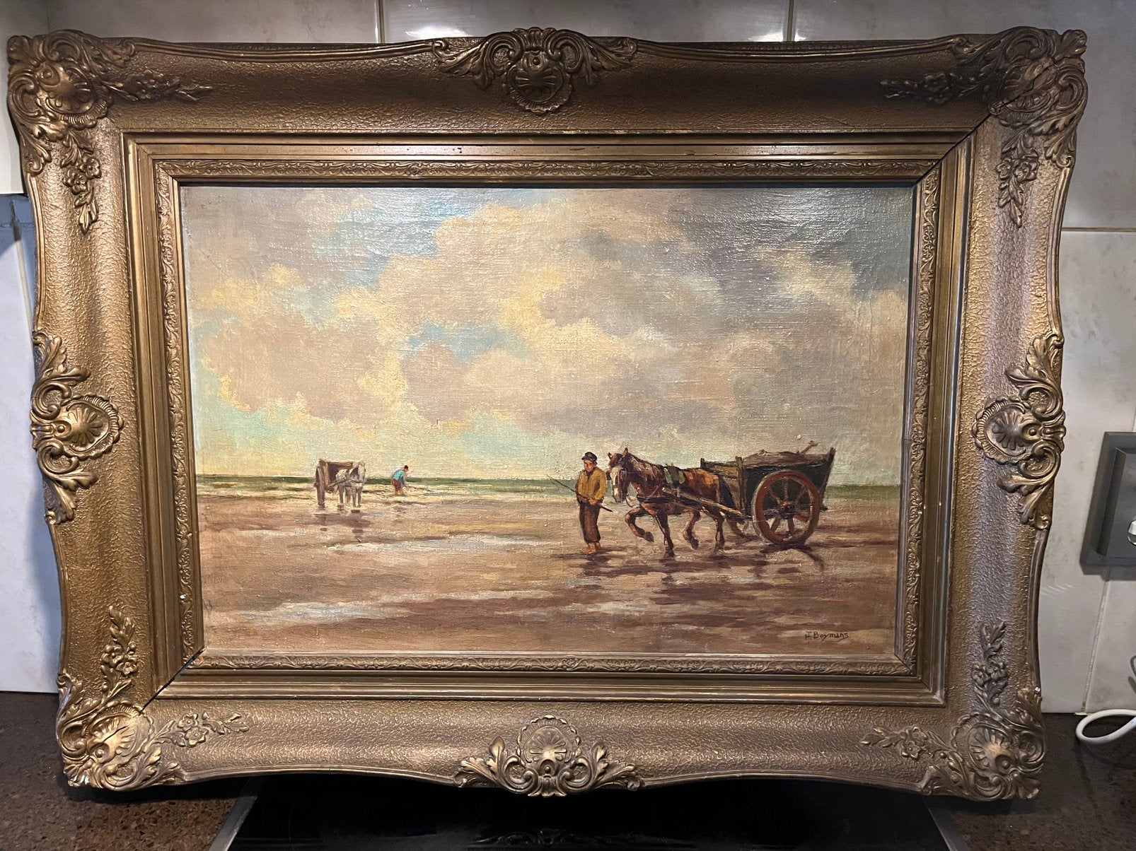 Antiek olieverf schilderij, Ophalen