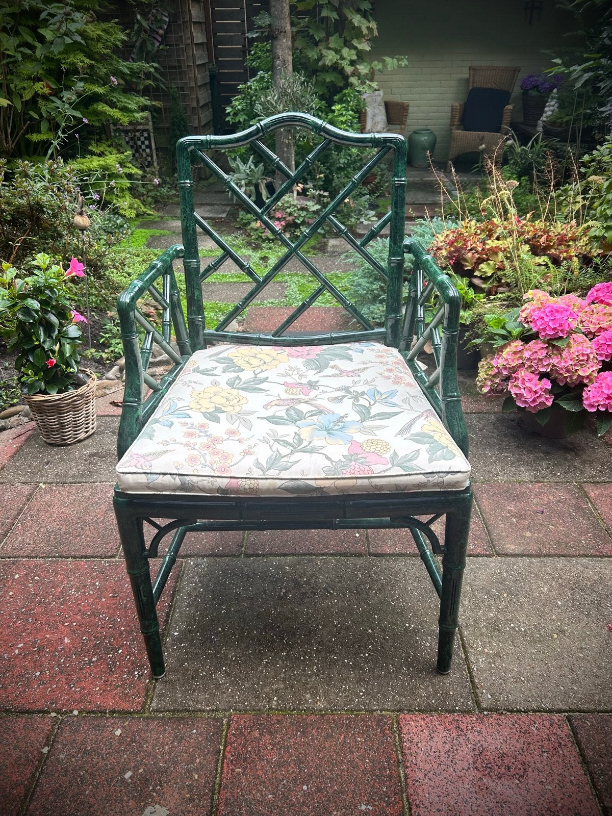 4 Chinese Chippendale Chinoiserie fauteuils ., Ophalen