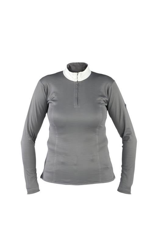 Antraciet grijs Horka Windsor wedstrijdshirt maat XS, Dieren en Toebehoren, Dames, XS, Nieuw, Ritssluiting
